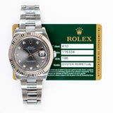 Rolex Datejust II 116334G Slate Diamond Dial May 2014