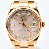 Rolex Day-Date 118205 Pink Diamond Dial Jul 2003