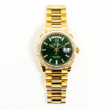 Rolex Day-Date 128398TBR Green Diamond Jan 2025