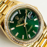 Rolex Day-Date 128398TBR Green Diamond Jan 2025