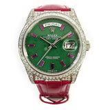 Rolex Day-Date 128459TBR Jade Ruby Diamond Dial Dec 2022