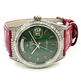 Rolex Day-Date 128459TBR Jade Ruby Diamond Dial Dec 2022