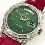 Rolex Day-Date 128459TBR Jade Ruby Diamond Dial Dec 2022