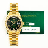 Rolex Day-Date 228238 Green Ombre Roman Dial Jul 2025