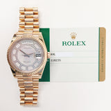 Rolex Day-Date 36 President 118235 Carousel Pink MOP Diamond Dial Dec 2014