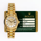Rolex Day-Date 36mm 118238NRZ Pave Diamond Roman Dial Sep 2013