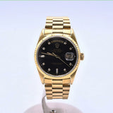 Rolex Day-Date 36mm 18238A Black Diamond Dial Mar 1989 - View 1