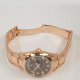 Rolex Day-Date 36mm Rose Gold 118205 Black Wave Arabic Dial - View 7