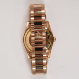 Rolex Day-Date 36mm Rose Gold 118205 Black Wave Arabic Dial - View 8