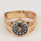 Rolex Day-Date 36mm Rose Gold 128235 Brown Ombre Diamond Dial Aug 2023 - View 3
