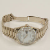 Rolex Day-Date 36mm White Gold 128349RBR White Roman Dial Apr 2025 - View 7