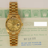 Rolex Day-Date 36mm Yellow Gold 18038 Champagne Dial May 1978 - View 2