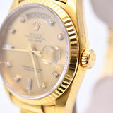 Rolex Day-Date 36mm Yellow Gold 18238A Champagne Diamond Dial Mar 1990 - View 4