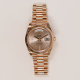 Rolex Day-Date 40mm Rose Gold 228235A Sundust Diamond Dial Dec 2022 - View 1