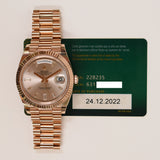 Rolex Day-Date 40mm Rose Gold 228235A Sundust Diamond Dial Dec 2022 - View 2