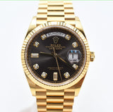 Rolex Day-Date 40mm Yellow Gold 128238A Dark Grey Diamond Dial Feb 2024 - View 3