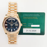 Rolex Day-Date 40mm Yellow Gold 228238A Onyx Diamond Dial Dec 2025 - View 2