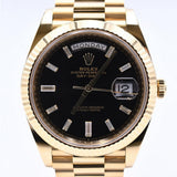 Rolex Day-Date 40mm Yellow Gold 228238 Black Diamond Dial Jul 2024 - View 3