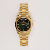 Rolex Day-Date 40mm Yellow Gold 228238 Green Ombre Roman Dial Jul 2024 - View 1
