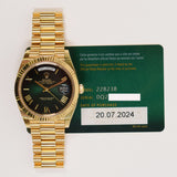 Rolex Day-Date 40mm Yellow Gold 228238 Green Ombre Roman Dial Jul 2024 - View 2