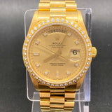 Rolex Day Date 18048 Champagne Diamond Dial Jan 1988