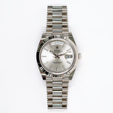 Rolex Day Date 228239 Silver Stripes Dial Mar 2021