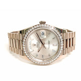 Rolex Day Date 228349RBR Silver Diamond Dial Oct 2016