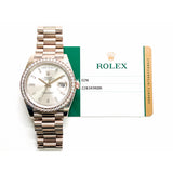 Rolex Day Date 228349RBR Silver Diamond Dial Oct 2016