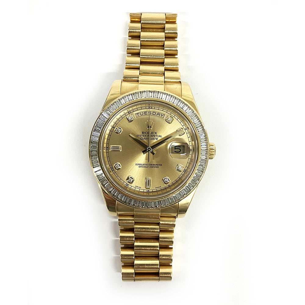 Rolex Day Date II 218398BR Champagne Diamond Dial – CHRONONATION