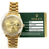 Rolex Day Date II 218398BR Champagne Diamond Dial Jul 2014