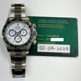 Rolex Daytona 126500LN White Dial Apr 2024 - View 2