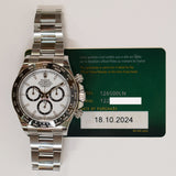 Rolex Daytona 126500LN White Dial Oct 2024 - View 2