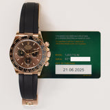 Rolex Daytona 40mm Everose Gold 126515LN Chocolate Dial Jun 2025 - View 2