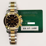 Rolex Daytona 40mm Steel and Yellow Gold 116503G Black Diamond Dial Jul 2020 - View 2
