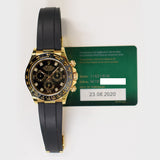 Rolex Daytona 40mm Yellow Gold 116518LN Black Diamond Dial Aug 2020 - View 2