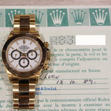 Rolex Daytona 40mm Yellow Gold 16528 Floating Porcelain Dial Dec 1989 - View 2