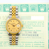 Rolex Detajust 16233 Champagne Roman Dial May 1990