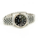 Rolex Detajust 16234G Black Diamond Dial Jan 2004