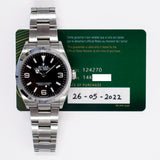 Rolex Explorer 124270 Black Dial May 2022