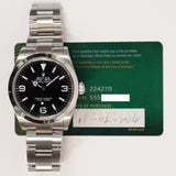 Rolex Explorer 224270 Black Dial Feb 2024 - View 2