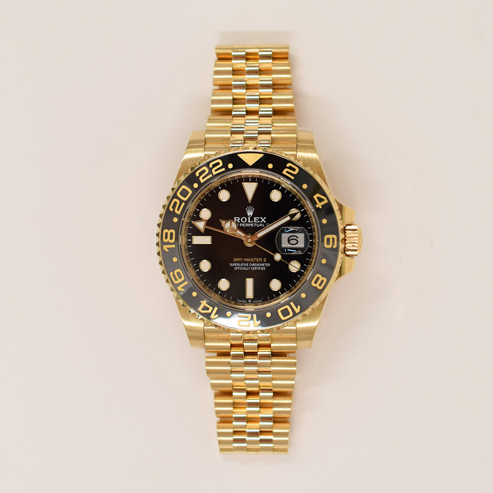 Rolex GMT-Master II Yellow Gold 126718GRNR Black Dial Sep 2025