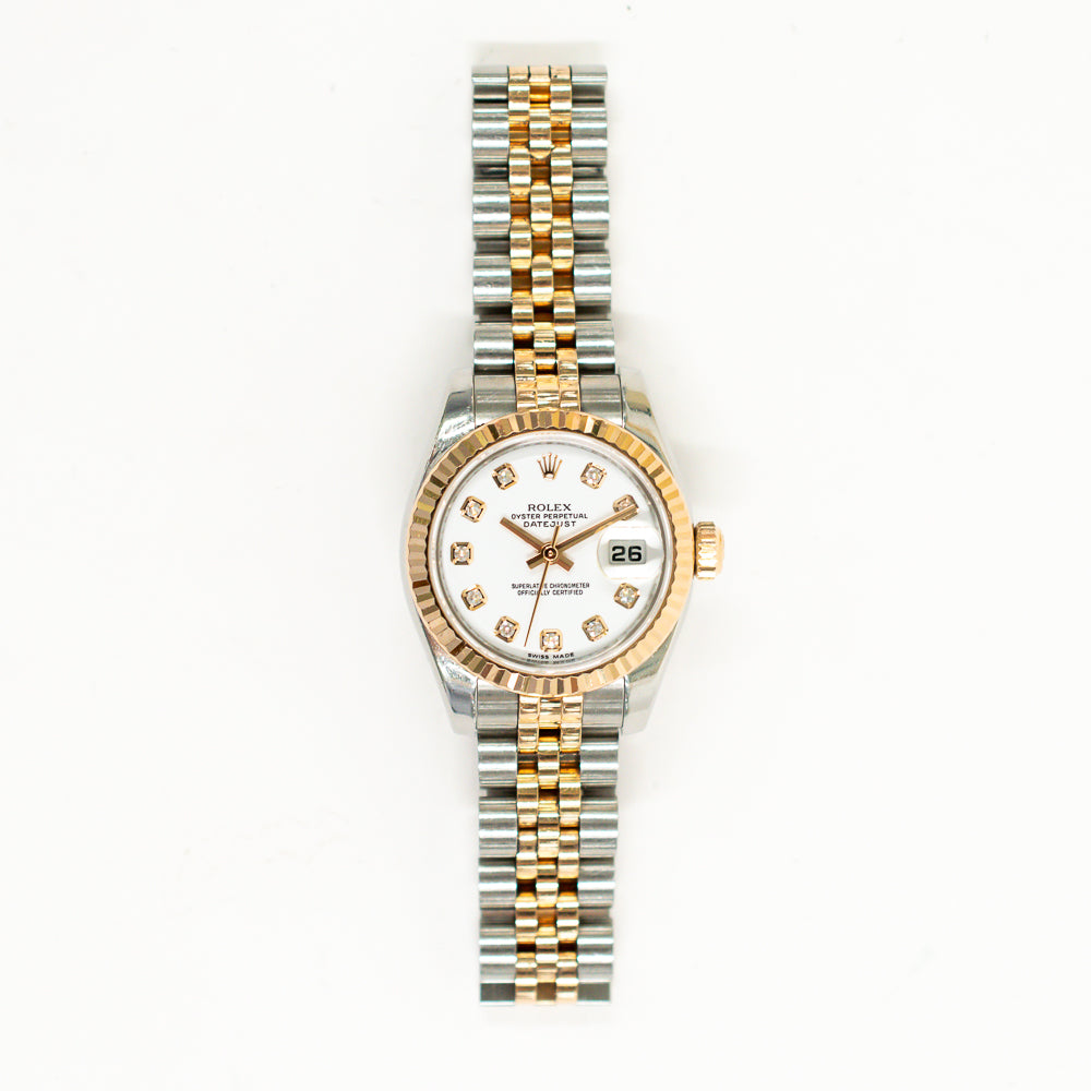 Rolex Ladies DateJust 26 2011 Buy Genuine Used Lady-Datejust 26 179171 Watch - Rose Dial  main image 4