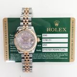 Rolex Lady Datejust 26 179171G Pink Diamond Dial Nov 2009