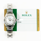 Rolex Lady Datejust 279160 White Roman Dial Dec 2019