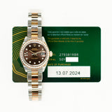 Rolex Lady Datejust 279381RBR Chocolate Star Diamond Dial Jul 2024