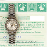 Rolex Lady Datejust 69139G Silver Diamond Dial Jul 1992