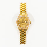 Rolex Lady Datejust 69158G Champagne Diamond Dial