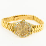 Rolex Lady Datejust 69158G Champagne Diamond Dial