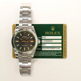 Rolex Milgauss Green Crystal 116400GV Black Dial Apr 2009 - View 2