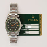 Rolex Milgauss Green Crystal 116400GV Black Dial Dec 2009 - View 2